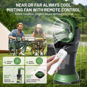 Daonlc misting fan with four speeds for customizable airflow and mist.