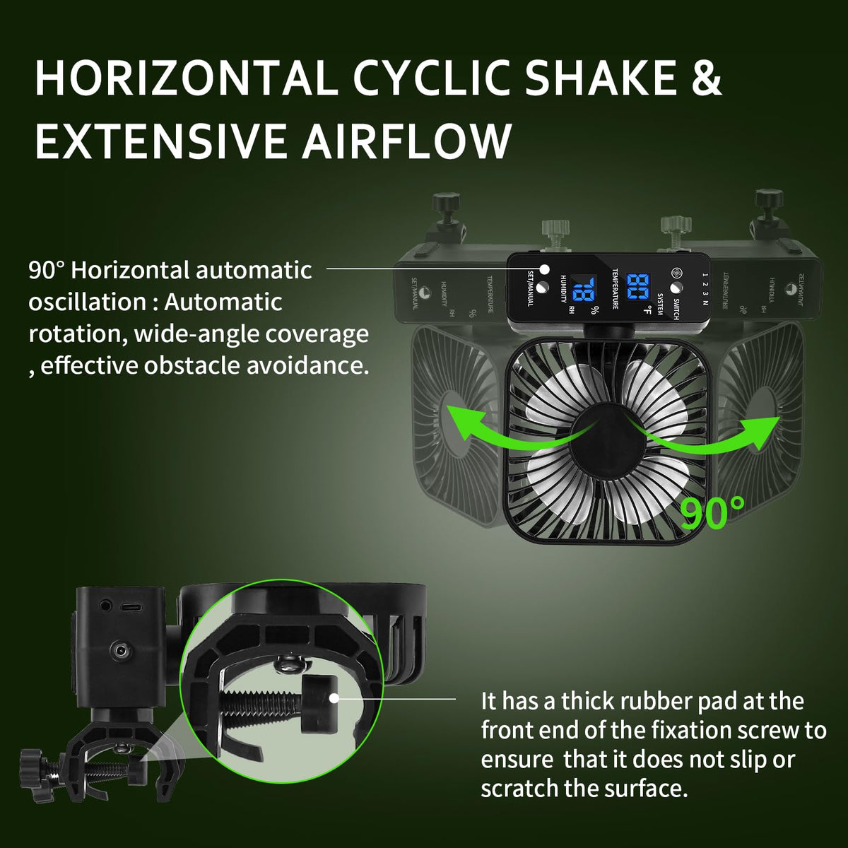 DAOTAILI four-speed settings tailor airflow from seedlings to full growth.