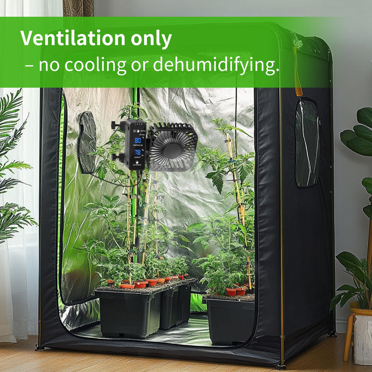 DAOTAILI ventilation solution boosts air circulation in hydroponics setups.