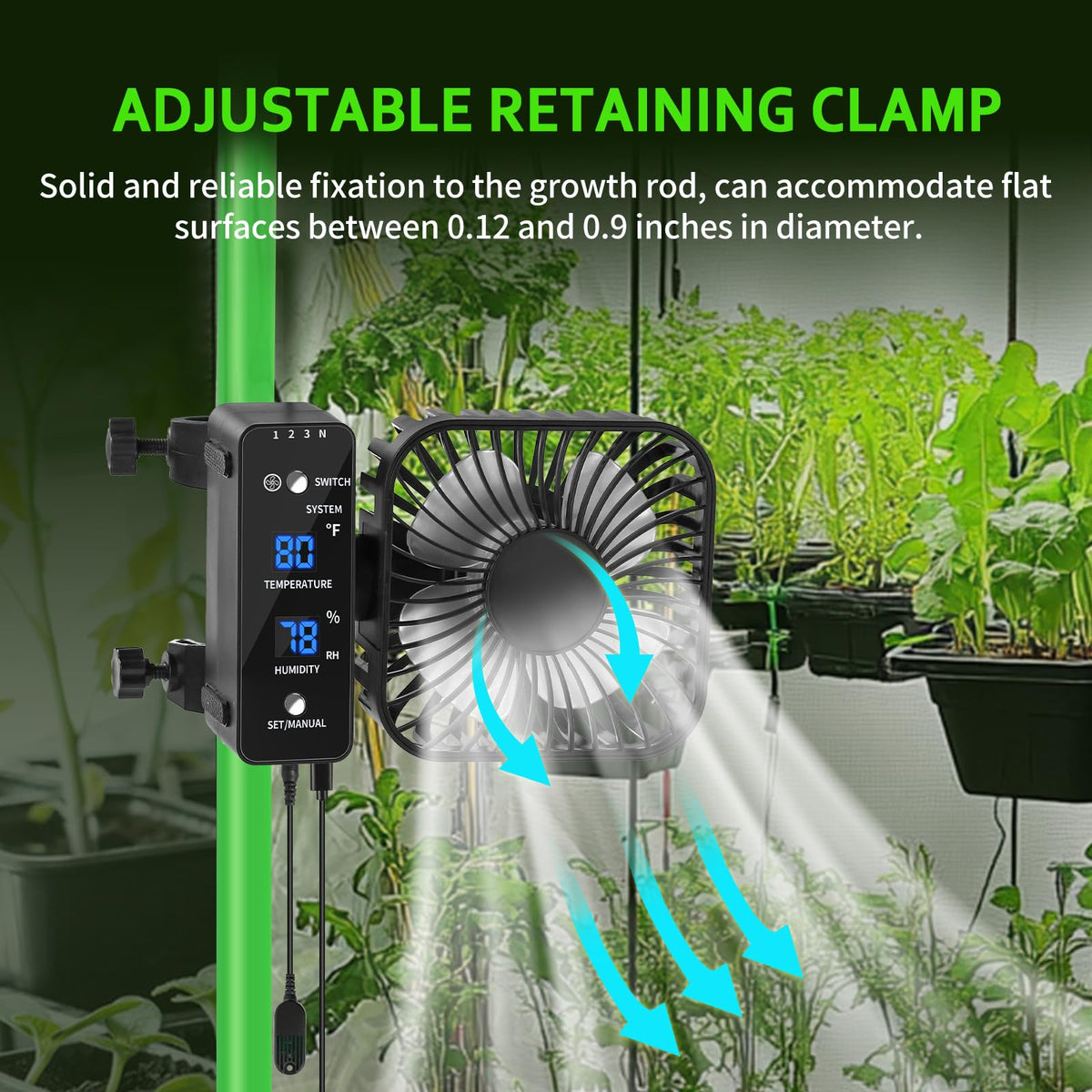 DAOTAILI real-time temp and humidity display provides quick readings.