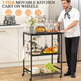 DAOUTIME garden rack and tool storage on a patio or deck