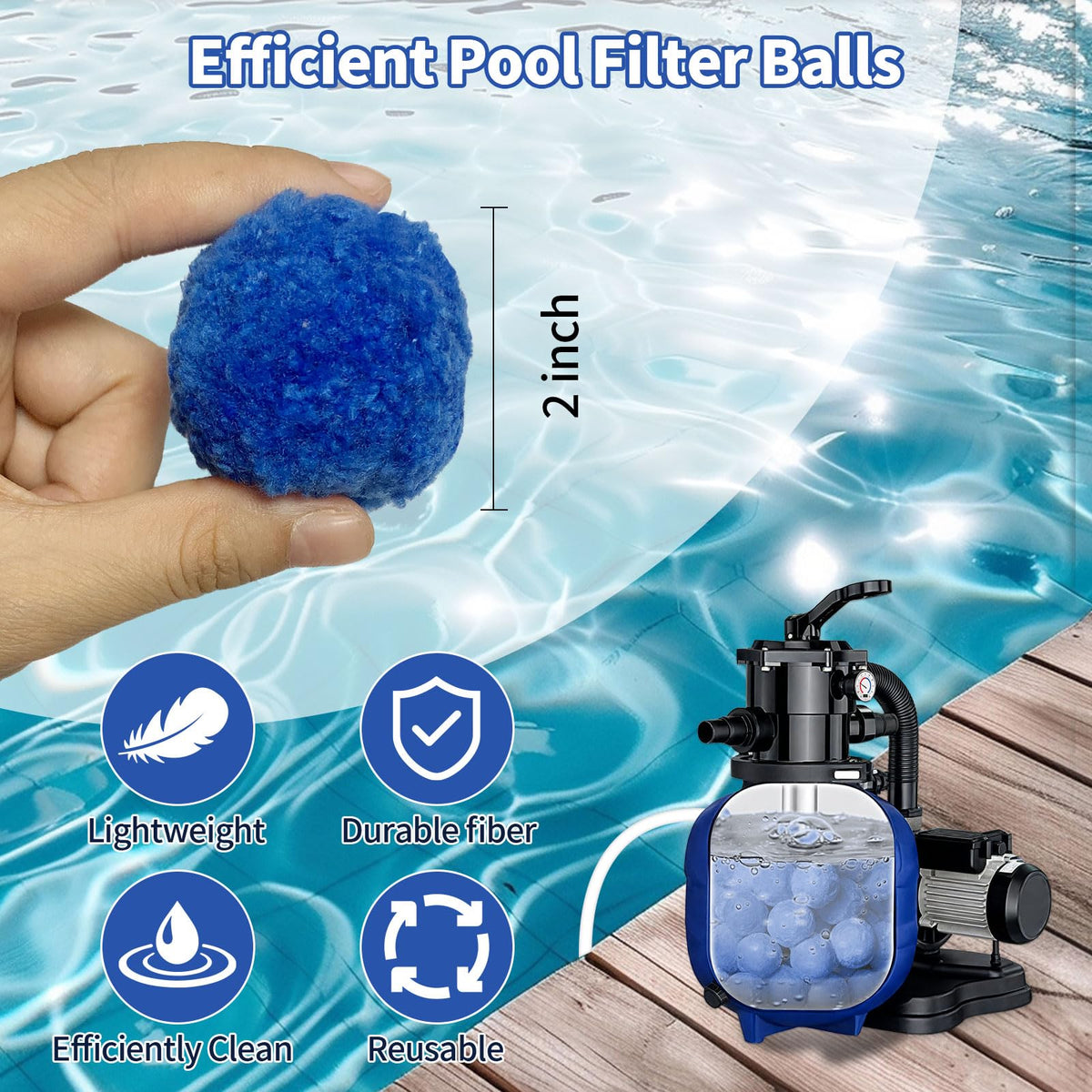 Dapclca compatible filter setup shows pump and pool connection.