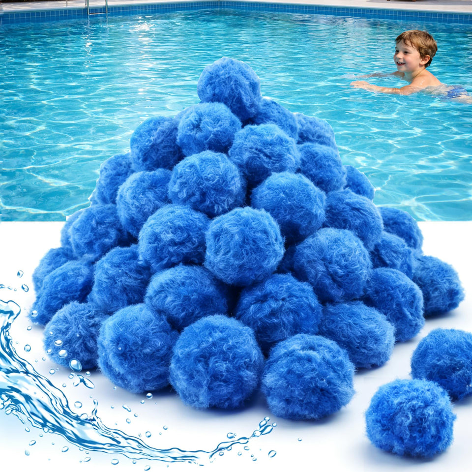 Dapclca pool filter balls bag shown as compact sand replacement.