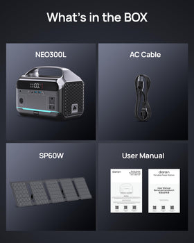 DARAN Neo300L LED light provides steady illumination during outages.