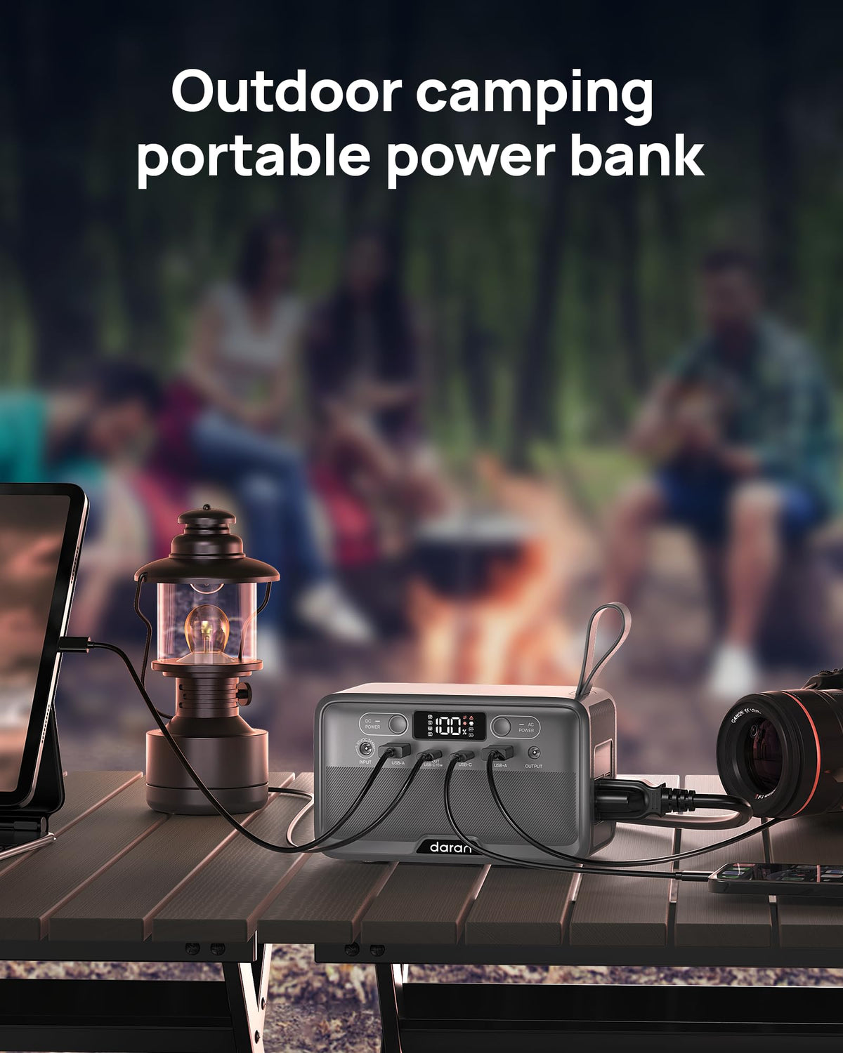 DaranEner campsite setup powering essentials for RV life.