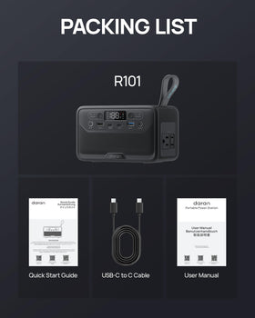 DaranEner R101 Lite TSA-friendly size fits carry-on luggage easily.