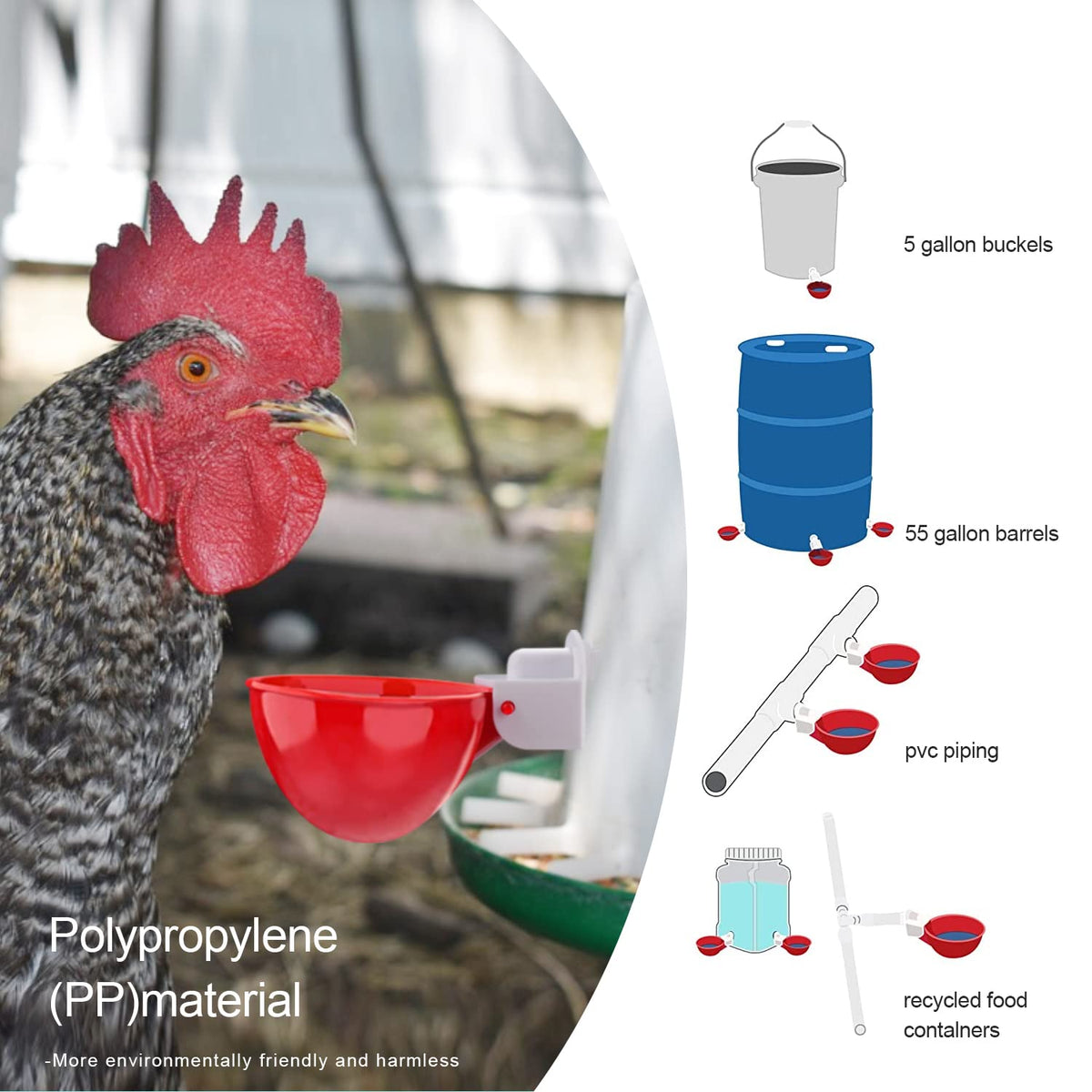 Darcvds waterer cups during installation for quick setup