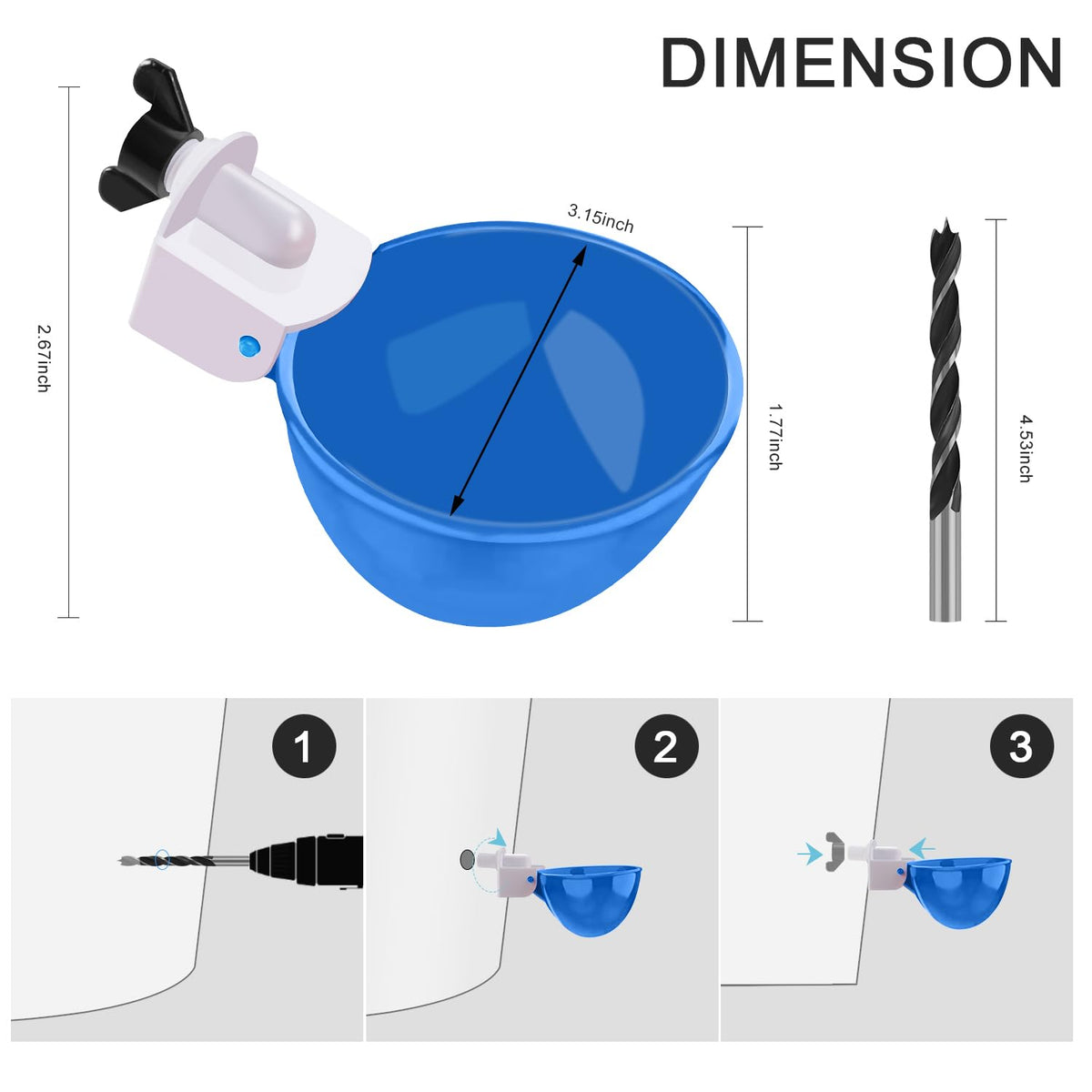 Darcvds waterer cups with leakproof seal preventing spills