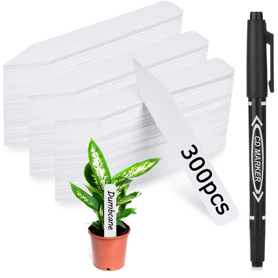Darfukei plant labels 300pcs for 4-inch labeling, organized garden beds.