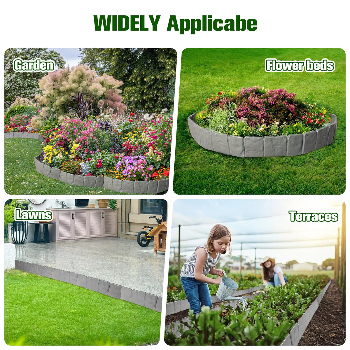 DARFULA outdoor border for patios and pathways creates a neat garden silhouette