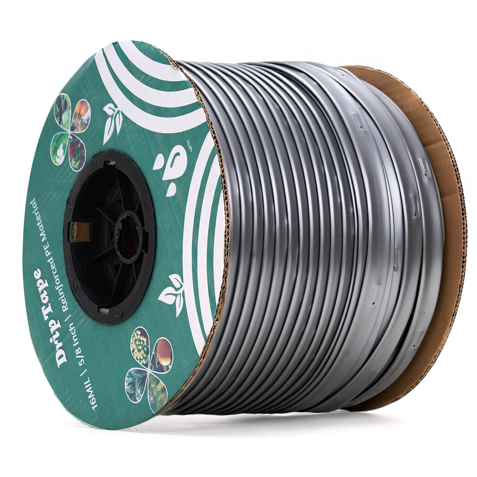 DarkTank 1000FT drip tape 5-8in length showing precise root watering.