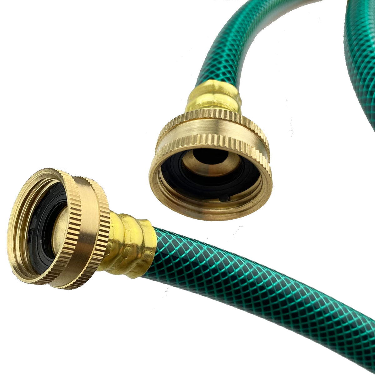 Darnassus hose with rubber washer seal and solid fittings for reliable connections