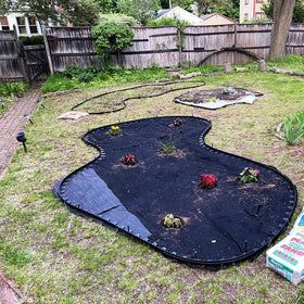 DIY garden project with DasTior edging creating clean, professional-looking borders.