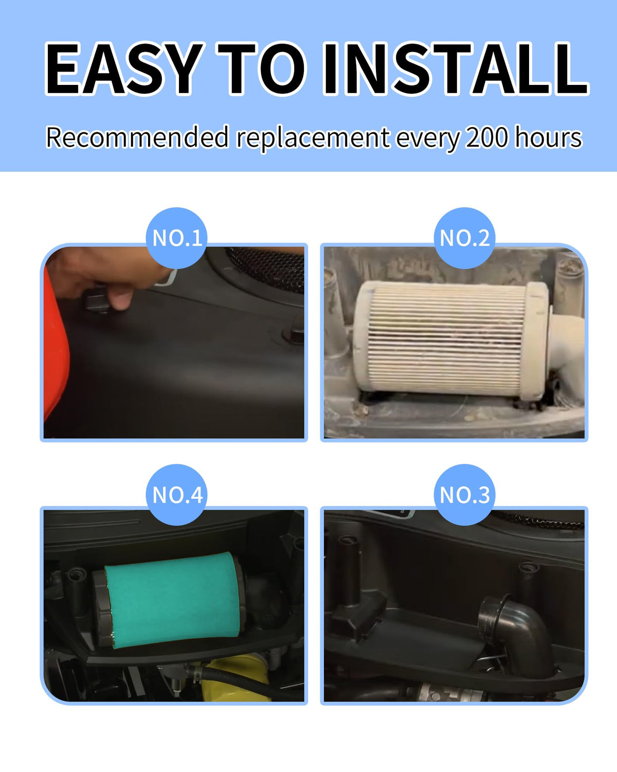 DASARYA filter contents image shows included pre-filter and filter
