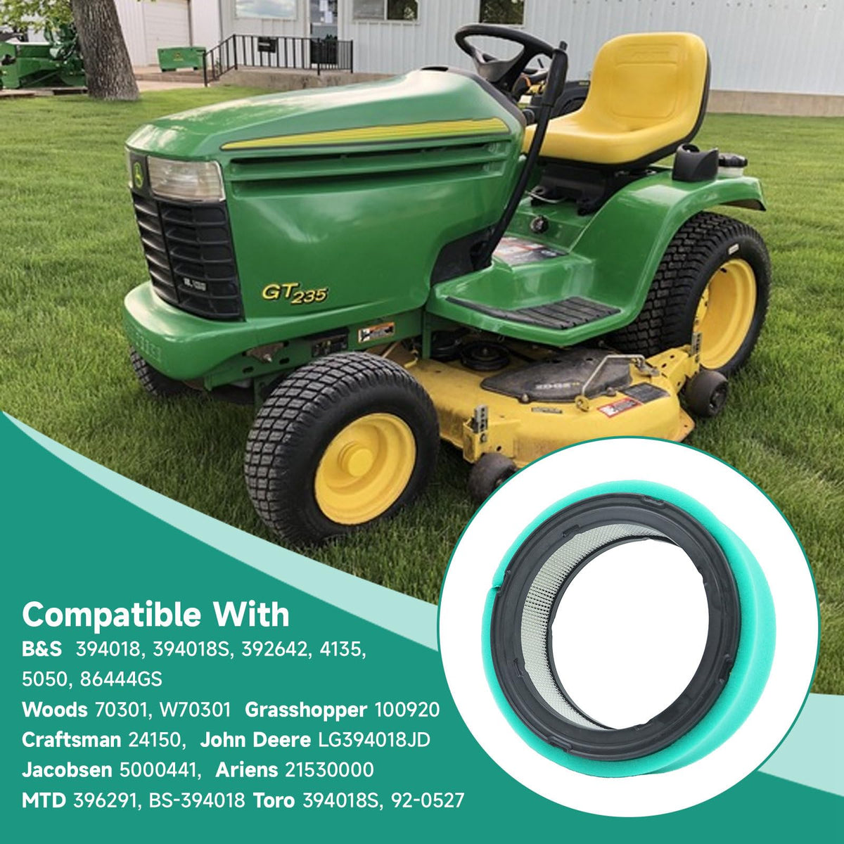 DASARYA air filter's durable construction designed for tough outdoor use.