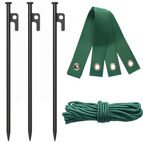 DasTior 3pcs steel tree stakes 11.8-inch provide sturdy anchoring for healthy growth.
