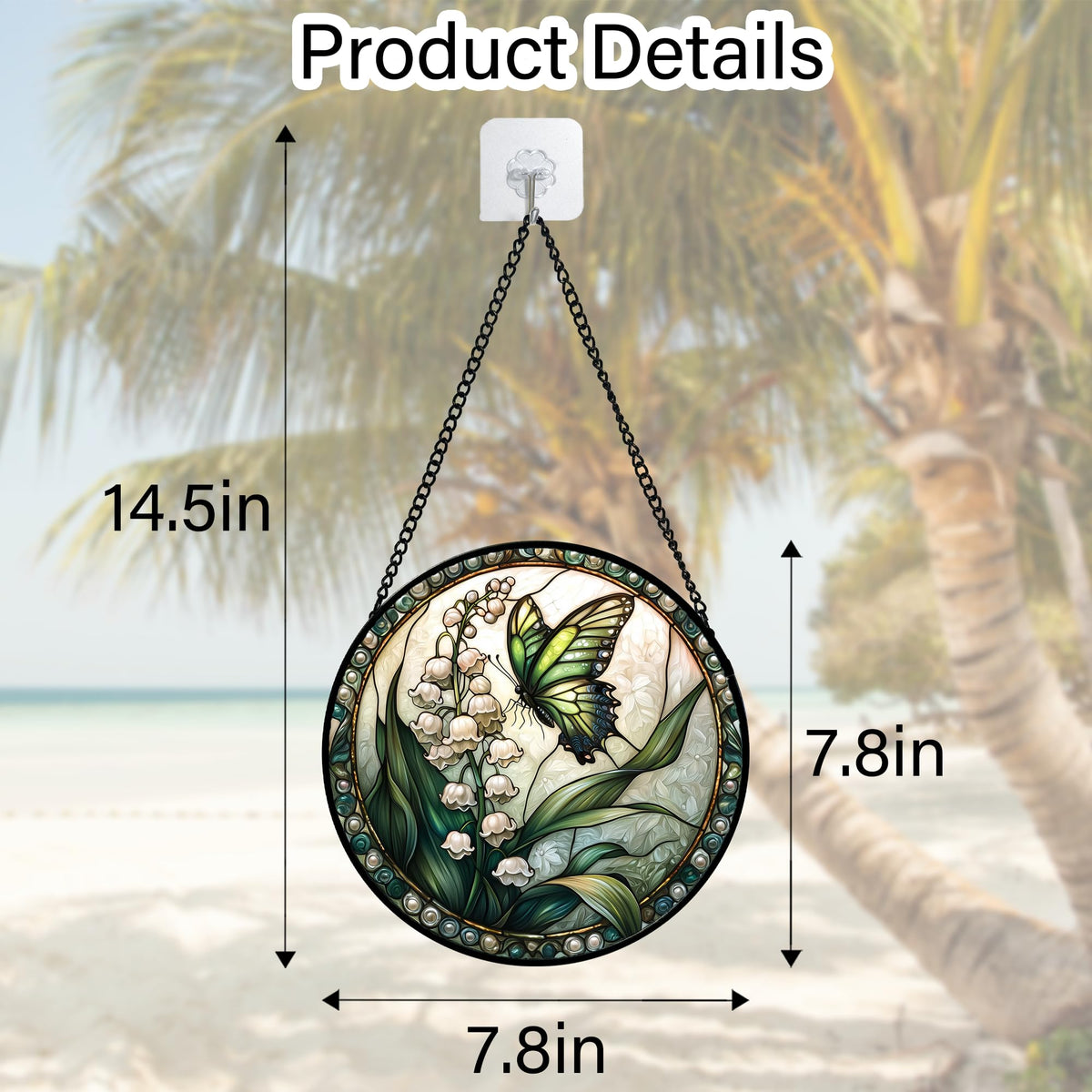 DASTOLL Christmas gift stained glass suncatcher for festive decor