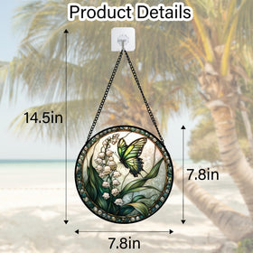 DASTOLL Christmas gift stained glass suncatcher for festive decor