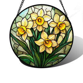 DASTOLL daffodil sun catcher window hanging glows in sunlight