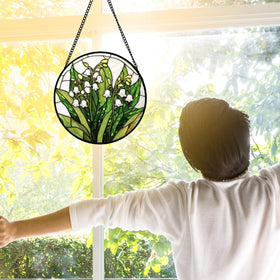 DASTOLL double-sided sun catcher showcases colors from both sides when the sun hits.
