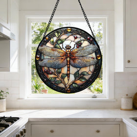 DASTOLL dragonfly suncatcher chain ready to hang on window or door