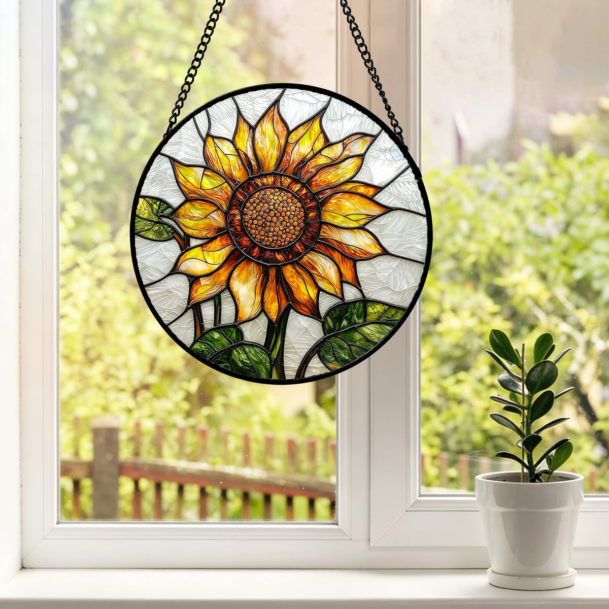 DASTOLL Gift idea sunflowers suncatcher suitable for friends and family.