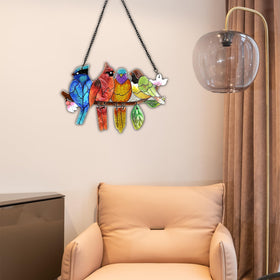 DASTOLL stained-glass artistry with hand-painted feathers adds a lifelike glow.