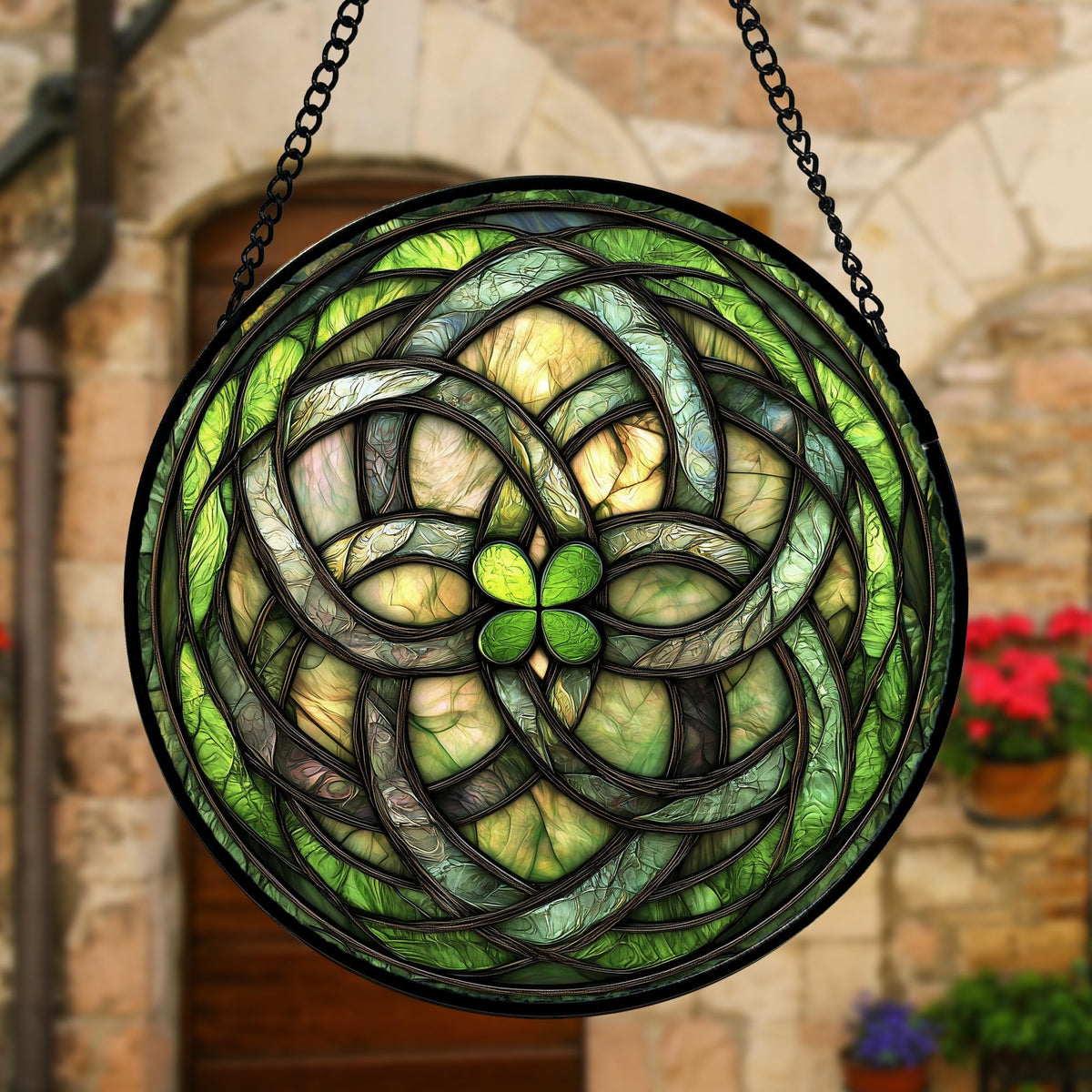 DASTOLL metal chain hanging enables easy sun catcher installation.