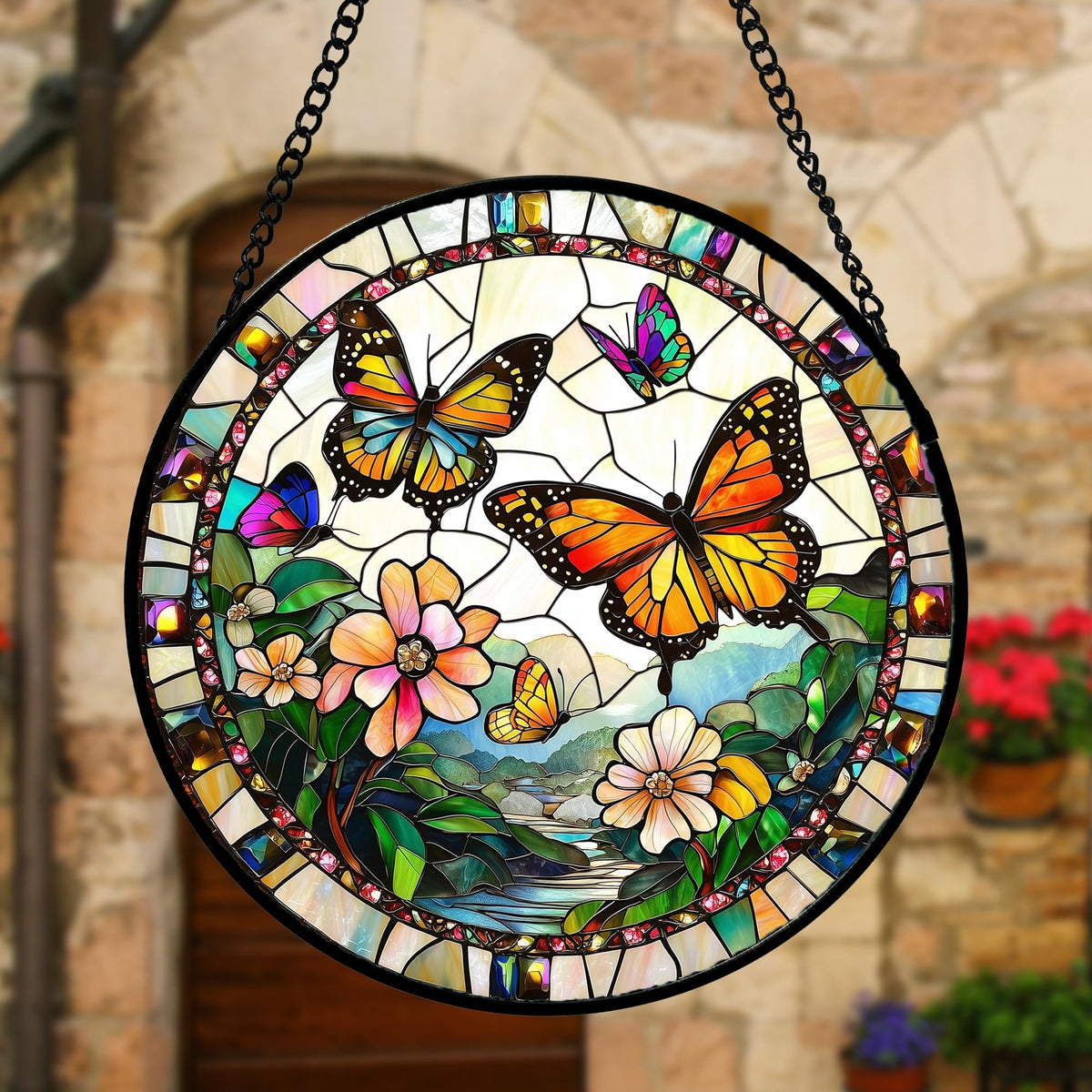 DASTOLL stained glass decor suited for windows, doors, or walls.