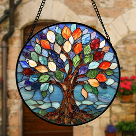 DASTOLL sun catcher window decoration shown with easy-to-hang chain