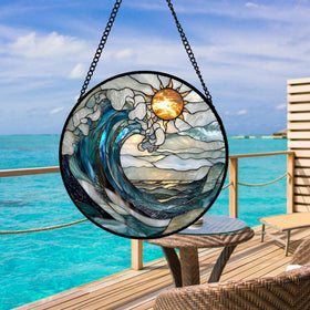 DASTOLL 9.8-inch sun catcher provides a colorful focal point.