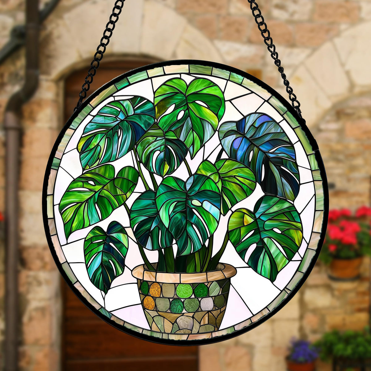 DASTOLL sun catcher with metal chain for easy hanging on windows
