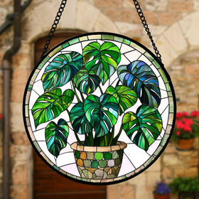 DASTOLL sun catcher with metal chain for easy hanging on windows
