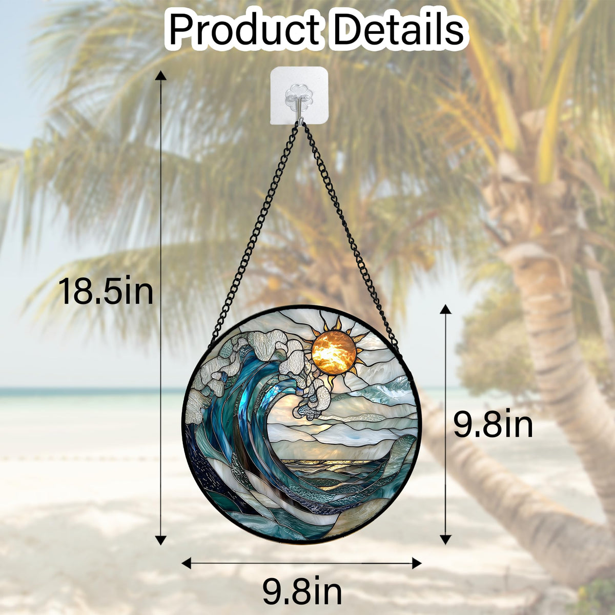 DASTOLL easy-hang design with included metal chain.