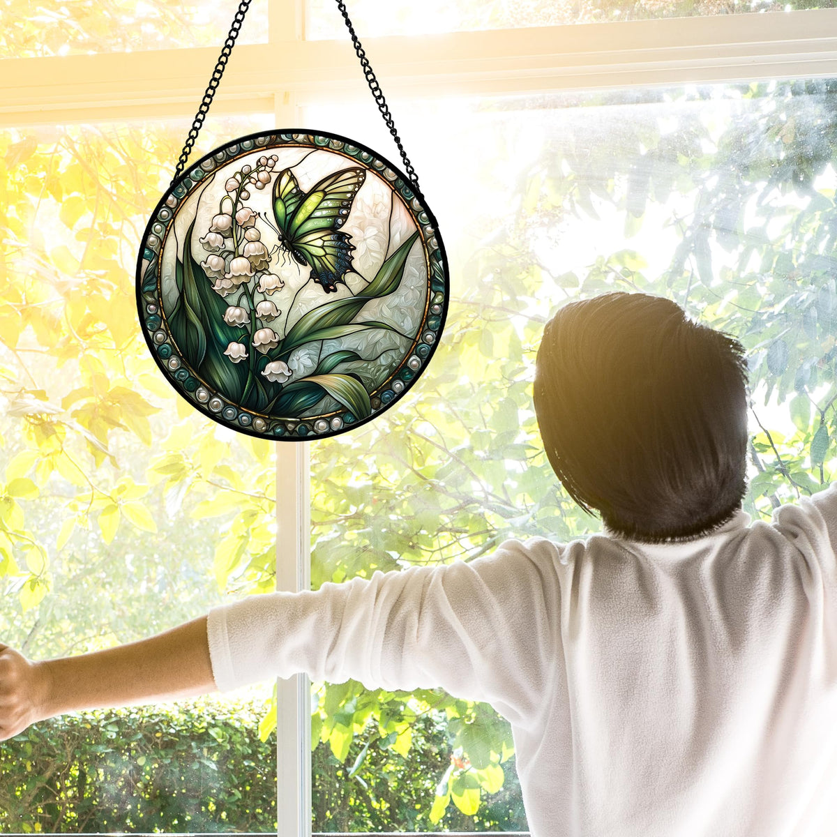 Lily Valley suncatcher by DASTOLL enhances room brightness