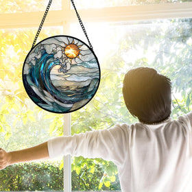DASTOLL blue-white waves decor ideal for windows and porches.