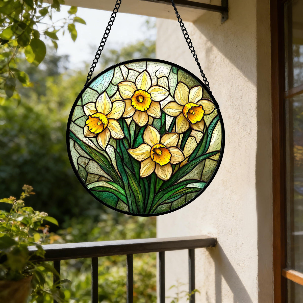 DASTOLL sun catcher on porch or wall adds color