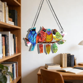 DASTOLL window decor styled like a cardinal-inspired bird for home charm.