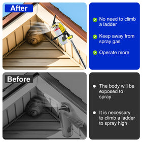 Dasunwat extension rod adapter extends reach for safer cleaner tasks.