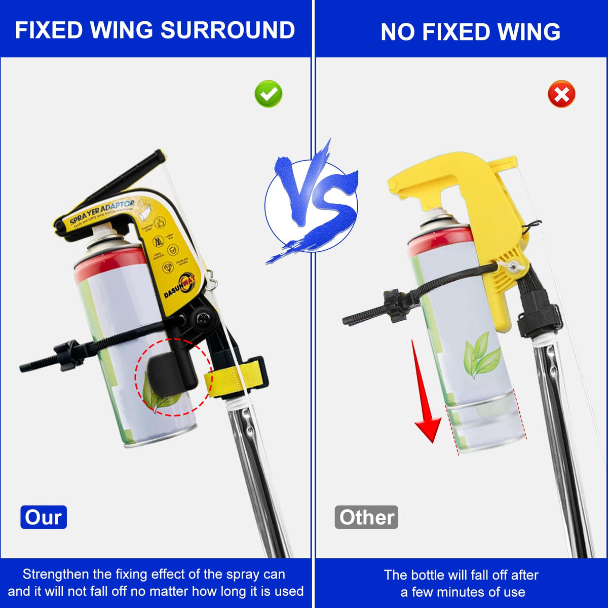 Dasunwat spray bracket for wasp keeps can steady during long-range spraying.