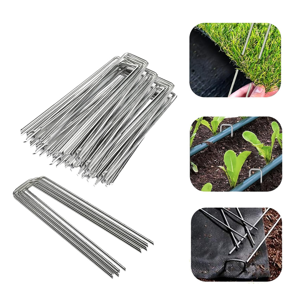 DaTpuik 6-inch garden staple secures lawn edges for durable outdoor projects.