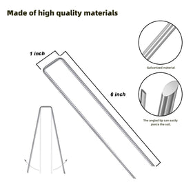 DaTpuik galvanized steel sod pin anchors weed barrier securely.