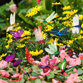 Includes 48 pieces: 24 butterflies and 24 dragonflies for versatile displays