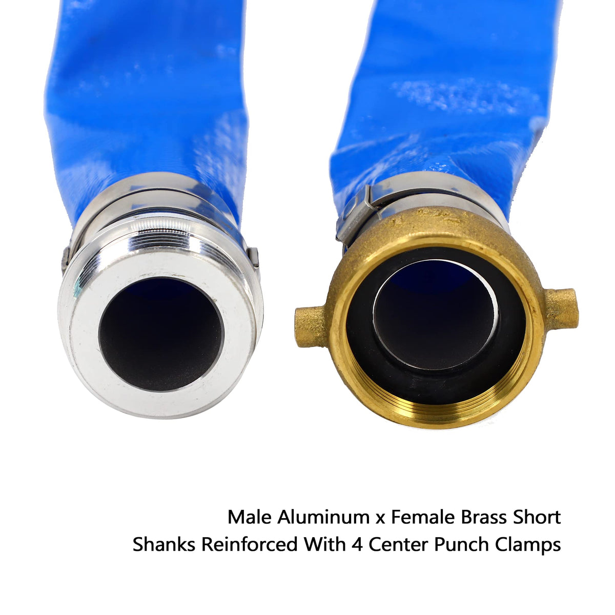 DAVCO heavy-duty PVC lay-flat hose resists UV and abrasion for outdoor use.