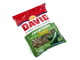 David Seeds jalapeño hot salsa seeds close-up showing spicy, crunchy snacking option