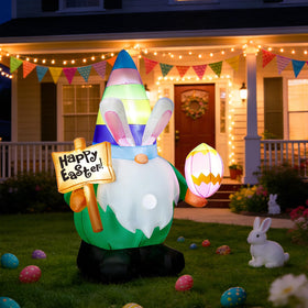 Dawdix inflatable gnome with built-in air blower for quick setup