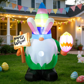 Dawdix store storefront gnome display attracting Easter attention