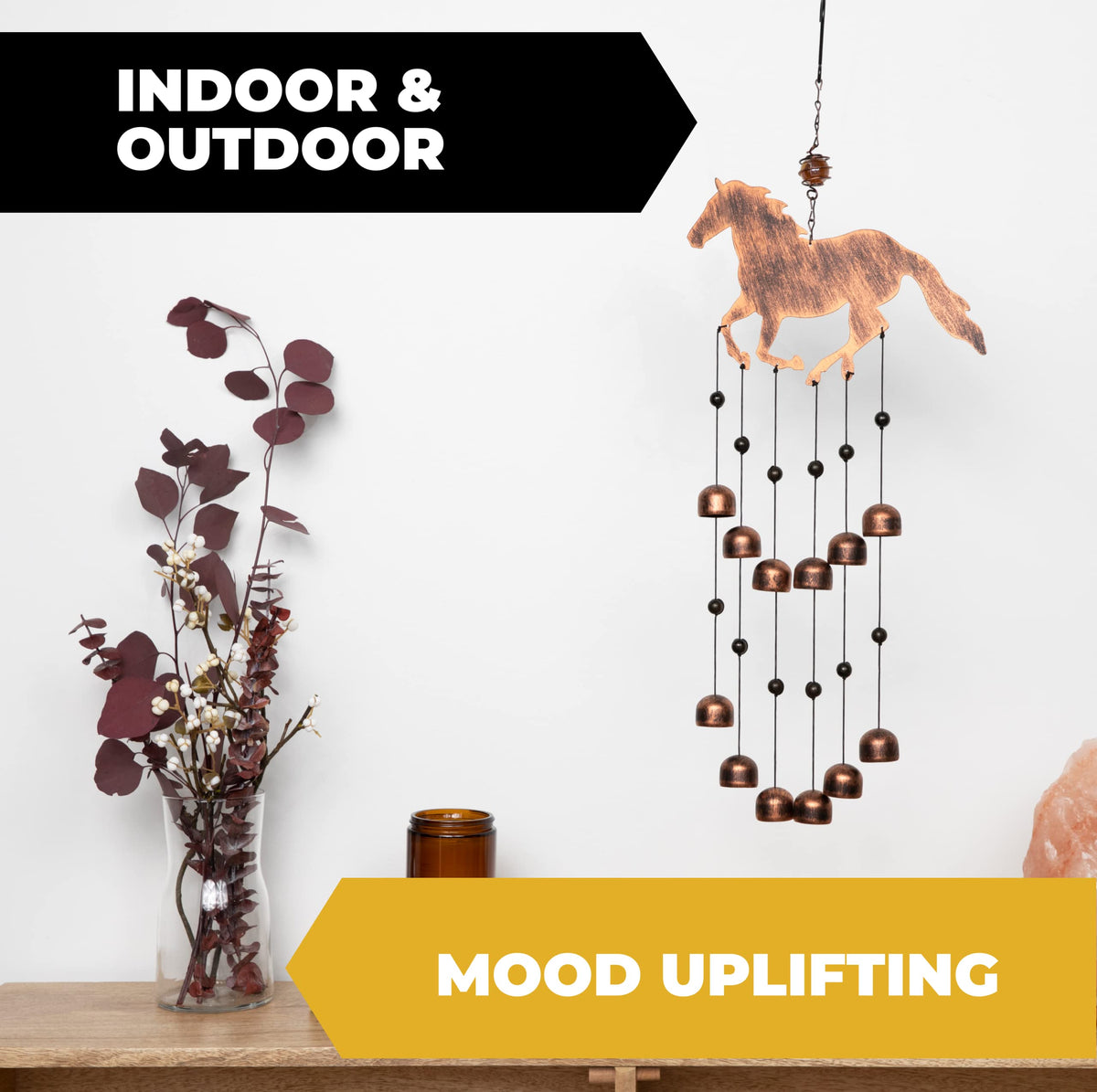 Thoughtful gift: horse lovers will appreciate this wind chime outdoors.