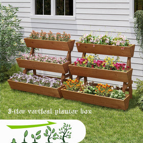 Dawnyard vertical planter closeup of smooth fir wood.