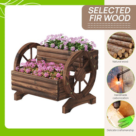 Dawnyard wagon planter on indoor kitchen display for greenery